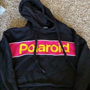 polaroid cropped hoodie
